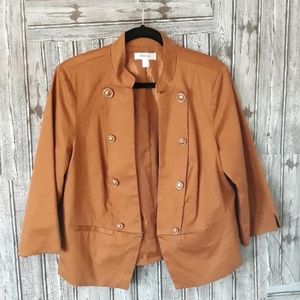 Tan colored dressbarn button down blazer